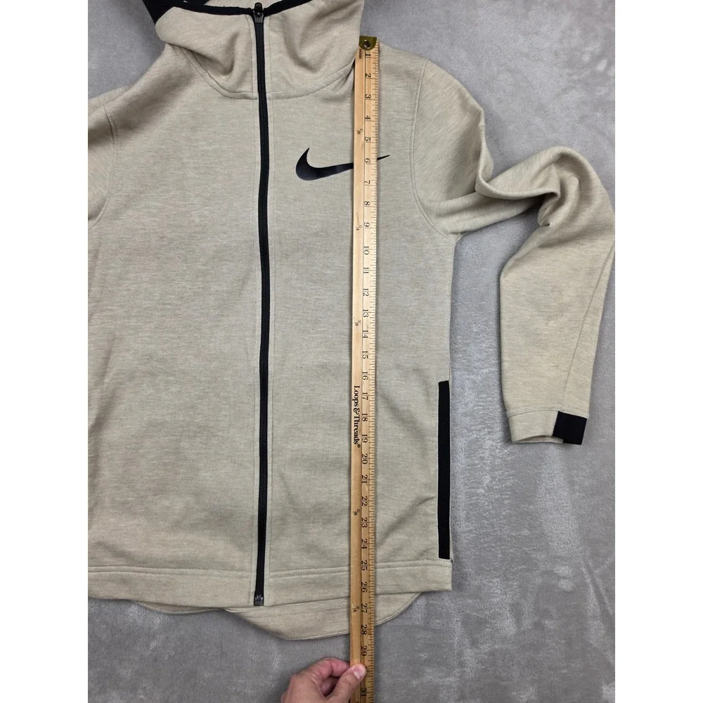 Nike Hyper Elite Showtime Full-Zip Basketball Hoodie Mens S Tan 858447 *Read